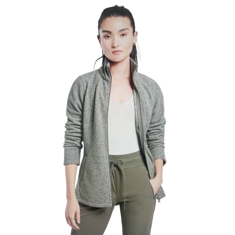Athleta Stroll Fleece Full Zip Jacket Women's Size Large #982824 Athleisure